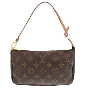 LOUIS VUITTON Authentic Brown Monogram Pochette Pouch